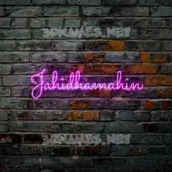 jahidhamahin in Pink Neon style - 3D name wallpaper