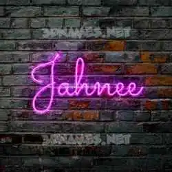 jahnee in Pink Neon style - 3D name wallpaper