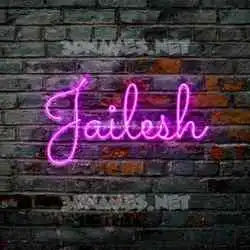 jailesh in Pink Neon style - 3D name wallpaper