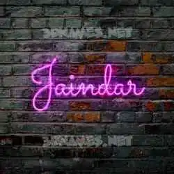 jaindar in Pink Neon style - 3D name wallpaper