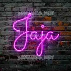 jaja in Pink Neon style - 3D name wallpaper