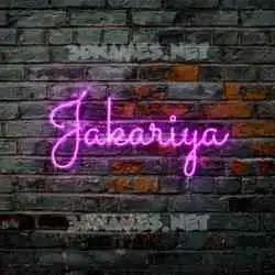 jakariya in Pink Neon style - 3D name wallpaper