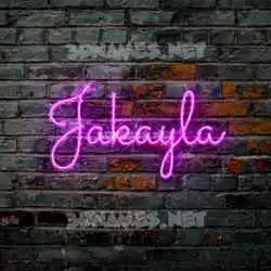 jakayla in Pink Neon style - 3D name wallpaper