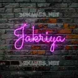 jakriya in Pink Neon style - 3D name wallpaper
