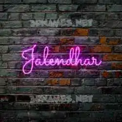 jalendhar in Pink Neon style - 3D name wallpaper