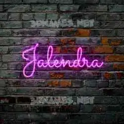 jalendra in Pink Neon style - 3D name wallpaper