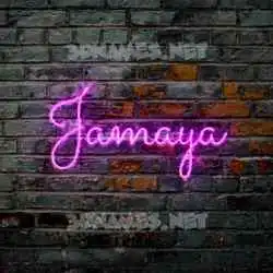 jamaya in Pink Neon style - 3D name wallpaper