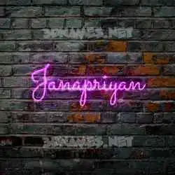 janapriyan in Pink Neon style - 3D name wallpaper