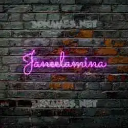 janeelamina in Pink Neon style - 3D name wallpaper