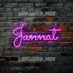 jannat in Pink Neon style - 3D name wallpaper