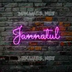 jannatul in Pink Neon style - 3D name wallpaper