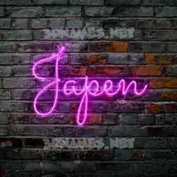 japen in Pink Neon style - 3D name wallpaper