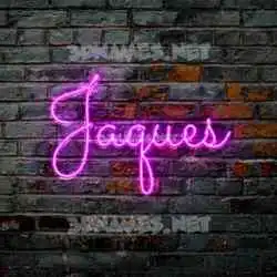 jaques in Pink Neon style - 3D name wallpaper