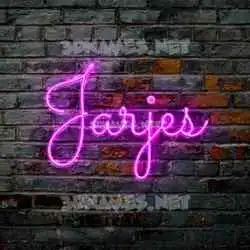 jarjes in Pink Neon style - 3D name wallpaper