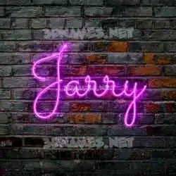 jarry in Pink Neon style - 3D name wallpaper