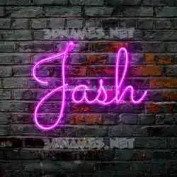 jash in Pink Neon style - 3D name wallpaper