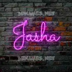 jasha in Pink Neon style - 3D name wallpaper