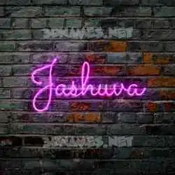 jashuva in Pink Neon style - 3D name wallpaper