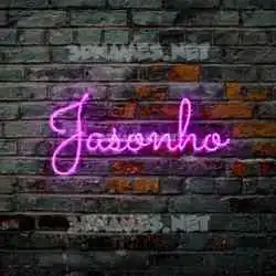 jasonho in Pink Neon style - 3D name wallpaper