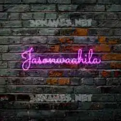 jasonwaahila in Pink Neon style - 3D name wallpaper