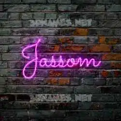 jassom in Pink Neon style - 3D name wallpaper