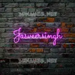 jasveersingh in Pink Neon style - 3D name wallpaper