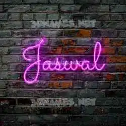 jaswal in Pink Neon style - 3D name wallpaper