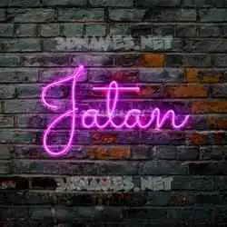 jatan in Pink Neon style - 3D name wallpaper