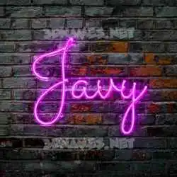 javy in Pink Neon style - 3D name wallpaper