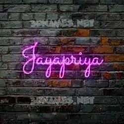 jayapriya in Pink Neon style - 3D name wallpaper