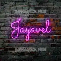 jayavel in Pink Neon style - 3D name wallpaper