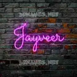 jayveer in Pink Neon style - 3D name wallpaper