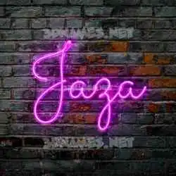 jaza in Pink Neon style - 3D name wallpaper