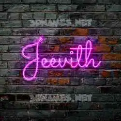jeevith in Pink Neon style - 3D name wallpaper