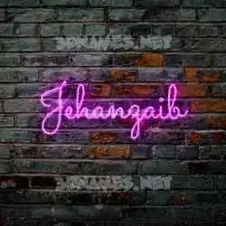 jehanzaib in Pink Neon style - 3D name wallpaper