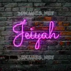 jeiyah in Pink Neon style - 3D name wallpaper