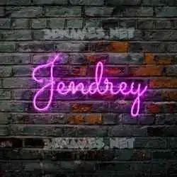 jendrey in Pink Neon style - 3D name wallpaper