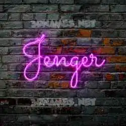 jenger in Pink Neon style - 3D name wallpaper