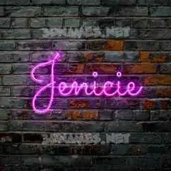 jenicie in Pink Neon style - 3D name wallpaper