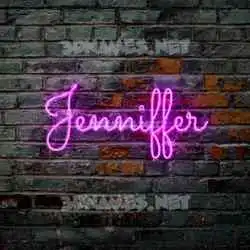jenniffer in Pink Neon style - 3D name wallpaper