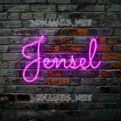 jensel in Pink Neon style - 3D name wallpaper