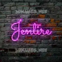 jentire in Pink Neon style - 3D name wallpaper
