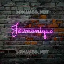 jermonique in Pink Neon style - 3D name wallpaper