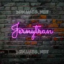jernytran in Pink Neon style - 3D name wallpaper