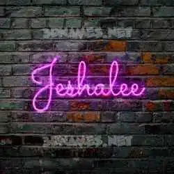 jeshalee in Pink Neon style - 3D name wallpaper