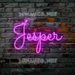 jesper in Pink Neon style - 3D name wallpaper