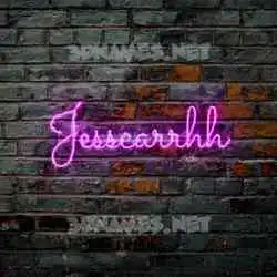 jesscarrhh in Pink Neon style - 3D name wallpaper