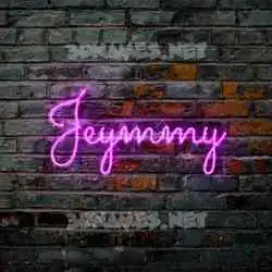 jeymmy in Pink Neon style - 3D name wallpaper