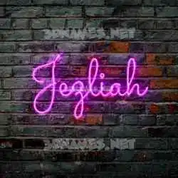 jezliah in Pink Neon style - 3D name wallpaper