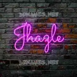 jhazle in Pink Neon style - 3D name wallpaper